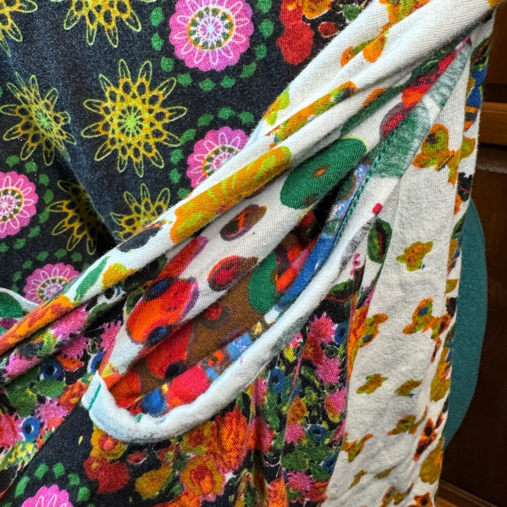Desigual Floral Patchwork Asymmetrical A-Line Skirt - Multicolor - Size XL - Picture 13 of 15